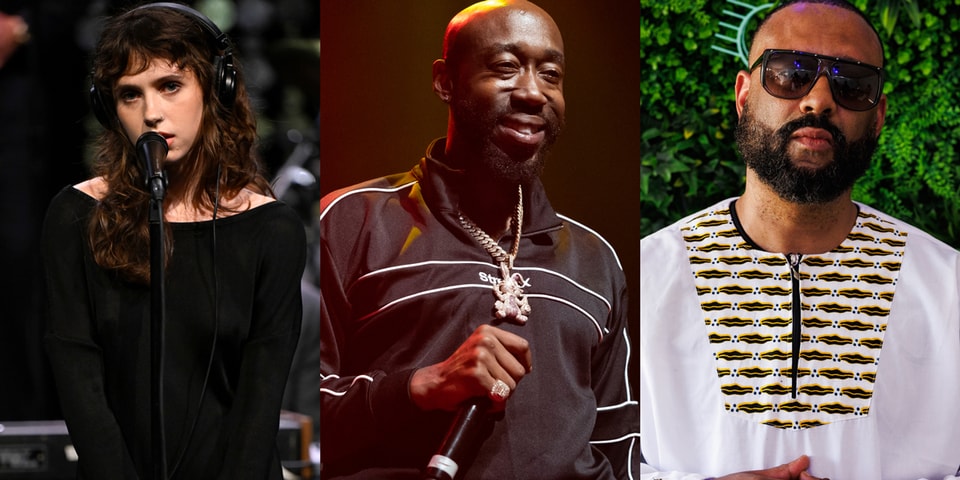 Clairo and Freddie Gibbs performing together at the Piñata 10th anniversary show